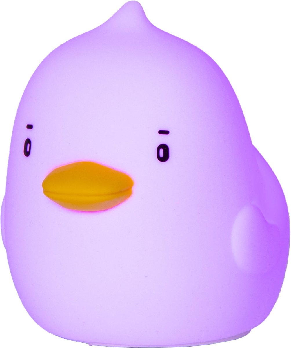 Duck Hvit barnelampe Fra Star Trading - Lampen har berøringsfunksjon, og med et lett trykk kan du dekke til, slå av eller bytte mellom forskjellige vakre farger.