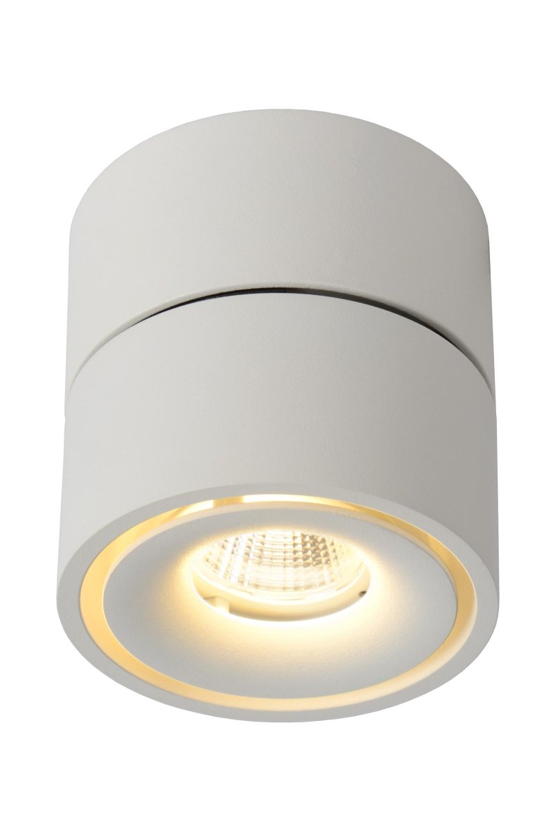Yumiko Hvit spotlight Fra Lucide - Unike produktegenskaper:Med integrert dimbar LED-lyskildeUtstyrt med varmhvitt lys (2700K)Lett å koble til en dimmer (ekskl.