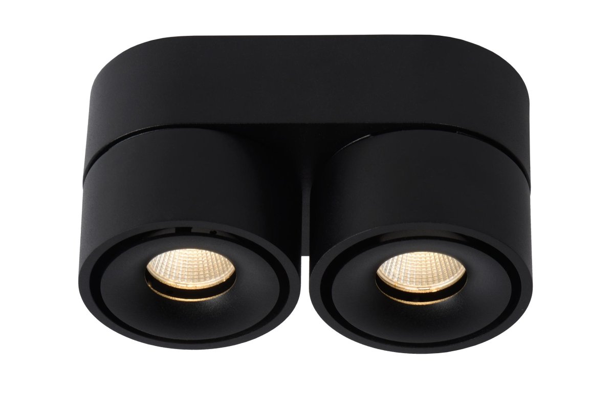 Yumiko 2 Svart spotlight Fra Lucide - Unike produktegenskaper:Med integrert dimbar LED-lyskildeUtstyrt med varmhvitt lys (2700K)Lett å koble til en dimmer (ekskl.