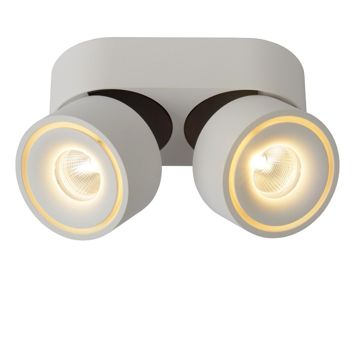 Yumiko 2 Hvit spotlight Fra Lucide - Unike produktegenskaper:Med integrert dimbar LED-lyskildeUtstyrt med varmhvitt lys (2700K)Lett å koble til en dimmer (ekskl.
