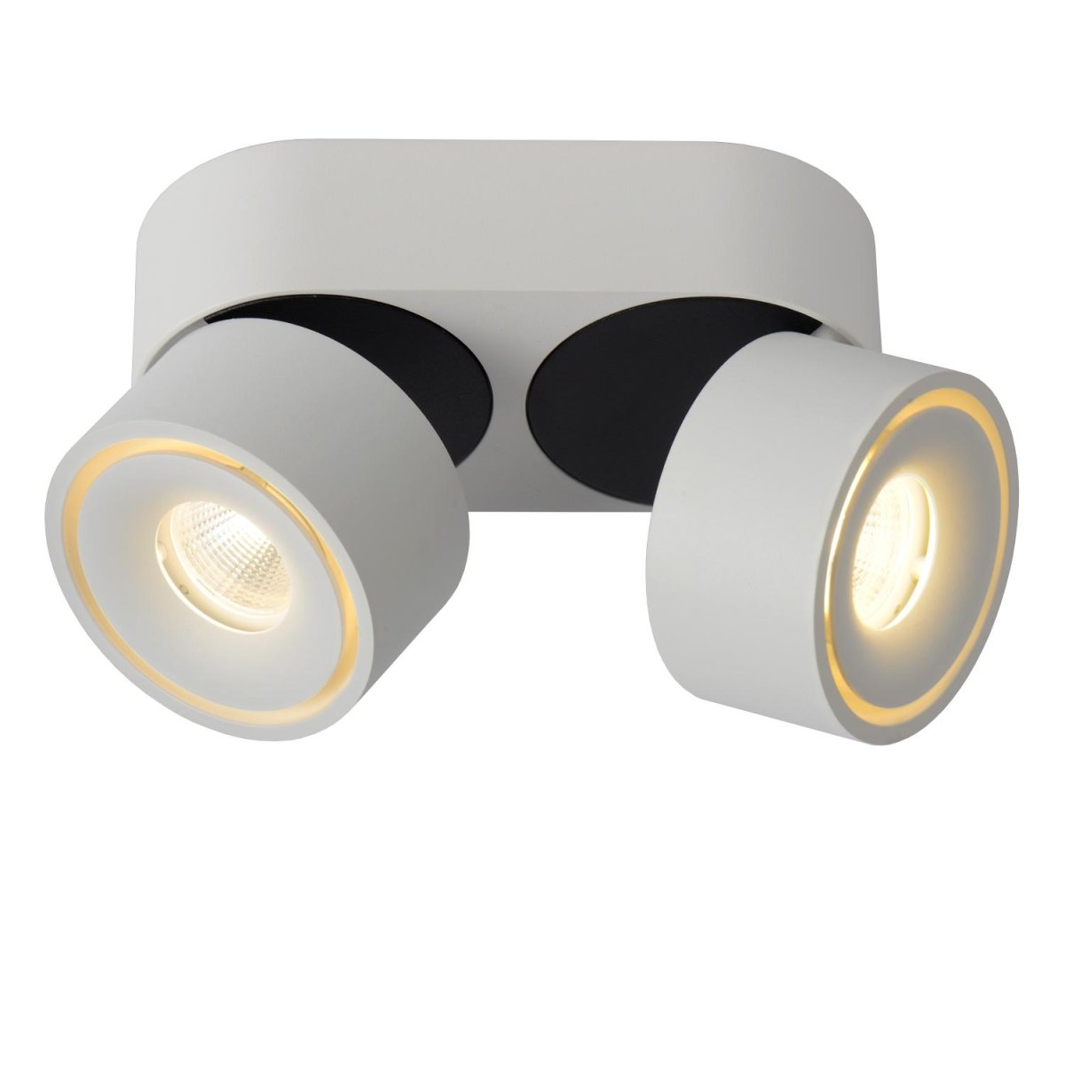 Yumiko 2 Hvit spotlight Fra Lucide - Unike produktegenskaper:Med integrert dimbar LED-lyskildeUtstyrt med varmhvitt lys (2700K)Lett å koble til en dimmer (ekskl.