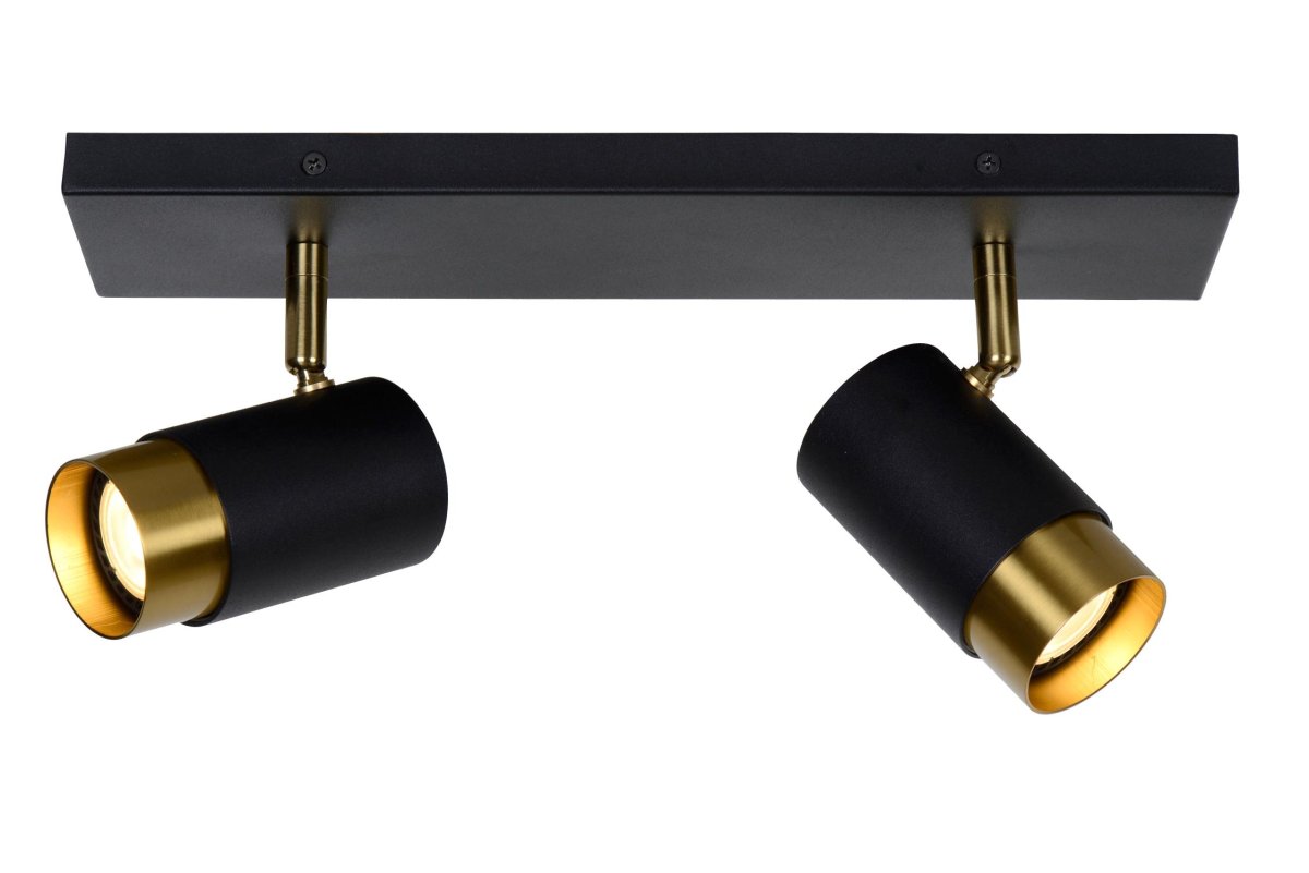 Floris 2 Svart spotlight Fra Lucide - Unike produktegenskaperPasser for bruk med LED-lyspærerDenne lampen er roterbar og vippbarLett å koble til en dimmer (ekskl.