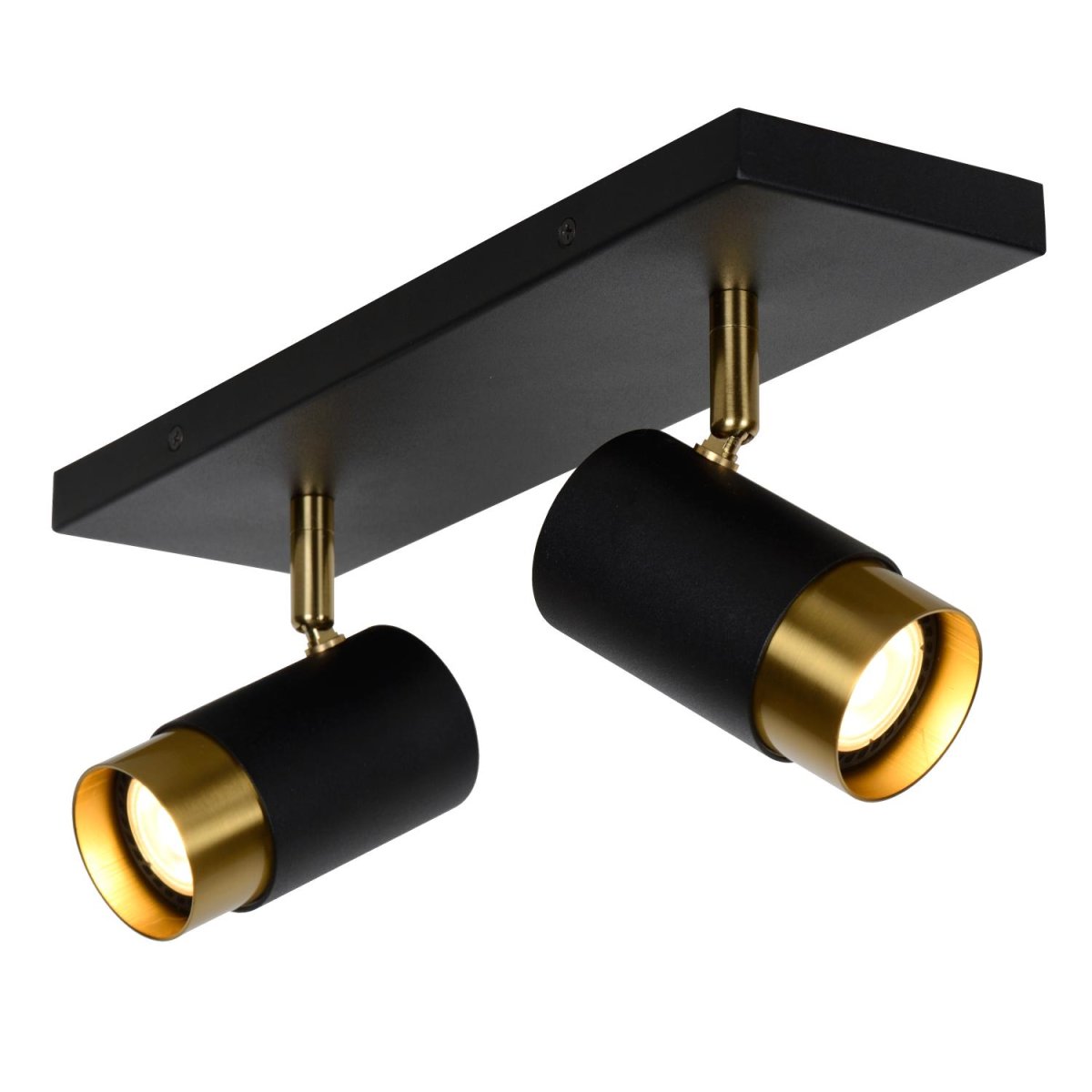 Floris 2 Svart spotlight Fra Lucide - Unike produktegenskaperPasser for bruk med LED-lyspærerDenne lampen er roterbar og vippbarLett å koble til en dimmer (ekskl.
