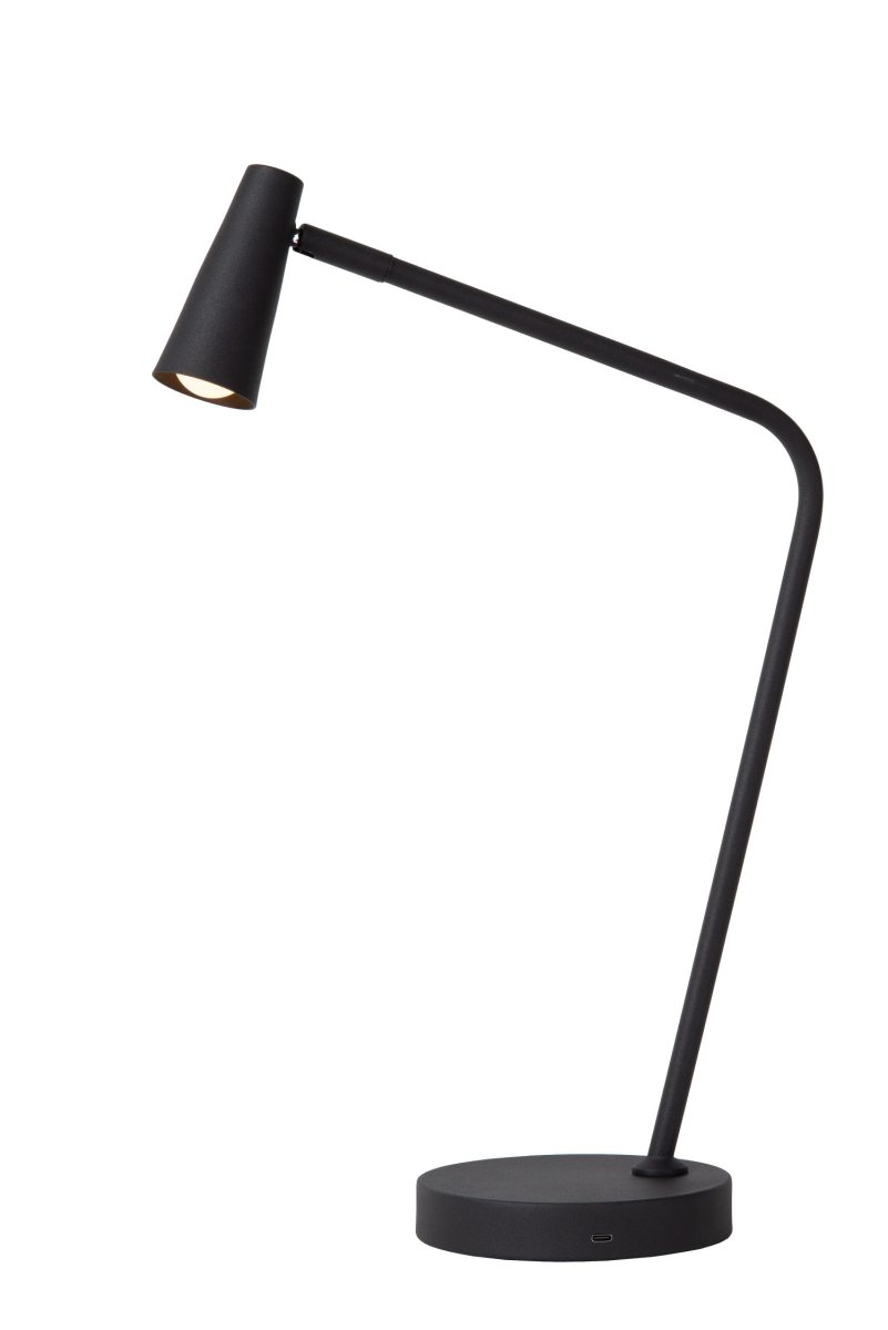 Stirling 47cm Svart skrivebordslampe Fra Lucide - I tillegg til å gi mye lys, kan du enkelt justere lysstyrken med 3-trinns berøringsdimmer på lampen, s&aring; at lyset passer ditt humør og dine aktiviteter.