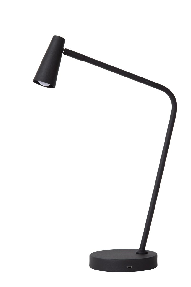 Stirling 47cm Svart skrivebordslampe Fra Lucide - I tillegg til å gi mye lys, kan du enkelt justere lysstyrken med 3-trinns berøringsdimmer på lampen, s&aring; at lyset passer ditt humør og dine aktiviteter.