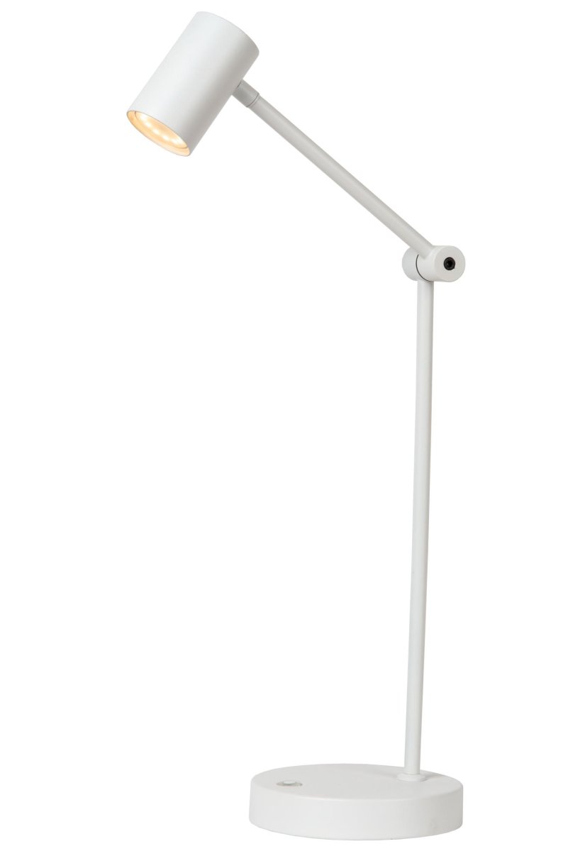 Tipik 64cm Hvit skrivebordslampe Fra Lucide - Trenger du sterkt lys for &aring; studere eller en koselig atmosf&aelig;re for en god bok?