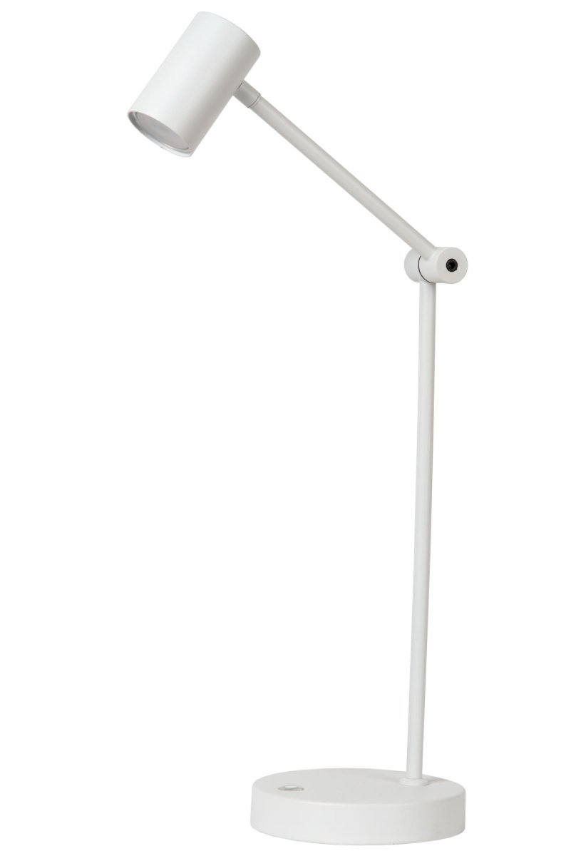 Tipik 64cm Hvit skrivebordslampe Fra Lucide - Trenger du sterkt lys for &aring; studere eller en koselig atmosf&aelig;re for en god bok?