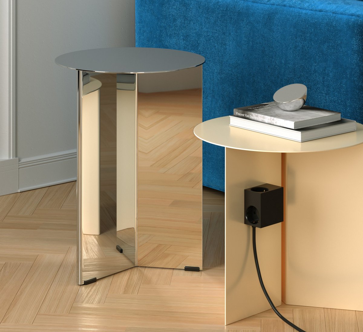 Cuboid Svart Fra Kord - Flere monteringsalternativer &ndash; Fest den direkte til metalloverflater med de magnetiske sidene, bruk den medf&oslash;lgende friksjonsflateholderen for stabil plassering p&aring; bordet, eller monter den p&aring; veggen med 3M-teip for en diskret og lett tilgjengelig stikkontakt.