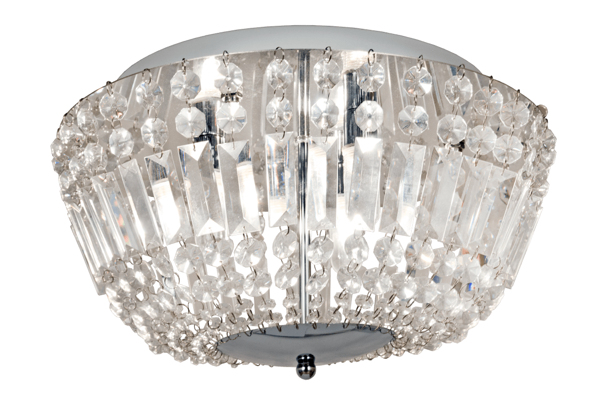 Giovanna Ø38 Krom baderomslampe Fra Aneta Lighting - Giovanna er et elegant baderomstak i krom med vakre glassprismer.
