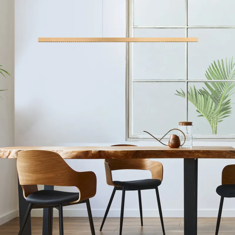 Dentsy 150cm Kopper Taklampe Fra Globo Lighting - Med den smidiga touchknappen f&ouml;r av/p&aring; och den stegl&ouml;sa touchdimmern kan du enkelt justera ljusstyrkan efter &ouml;nskem&aring;l.