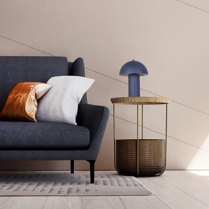 Bert 26cm Svart bordlampe Fra Globo Lighting - Med sin minimalistiska elegans sm&auml;lter bert harmoniskt in i moderna hem och blir en stilfull inredningsdetalj.