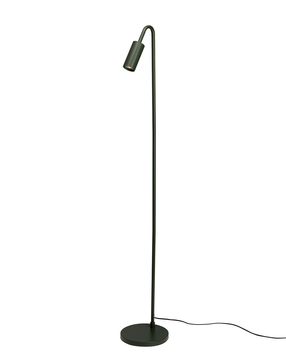 Curve Mørkegrønn gulvlampe Fra By Rydéns - Curve gulvlampe er en stilig og nett lampe i metall med en matt m&oslash;rkegr&oslash;nn finish.