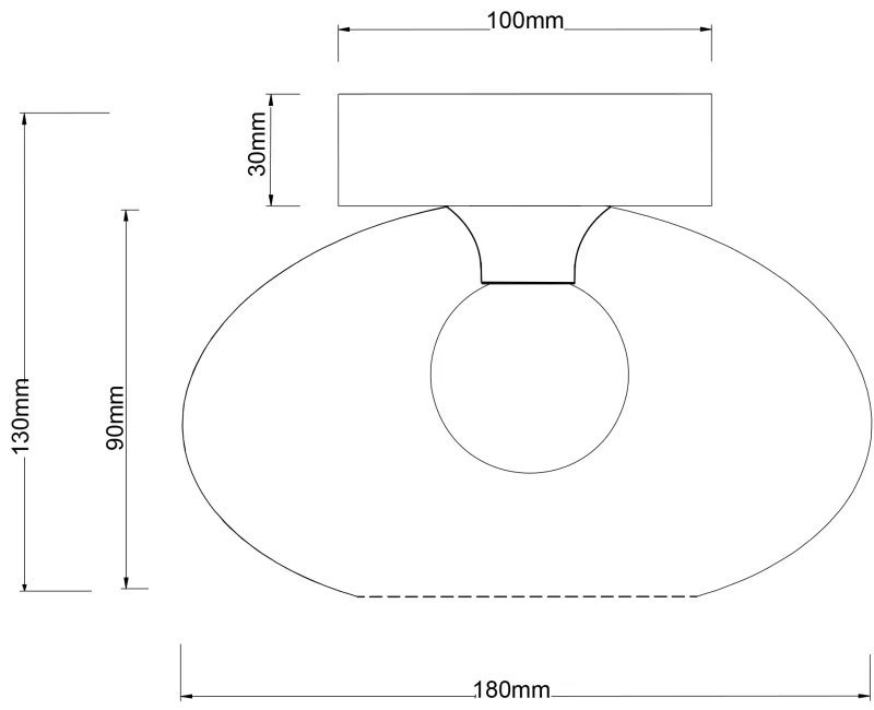 Shaun Ø18 Røykfarget plafond Fra Globo Lighting - Lampan &auml;r tillverkad av mattsvart metall och &auml;r smyckad med en oval sk&auml;rm i r&ouml;kf&auml;rgat glas.