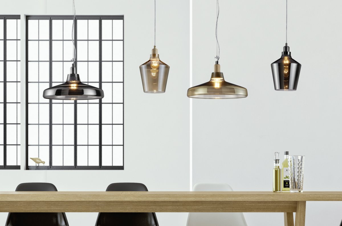 Calais Ø20 Røykfarget Taklampe Fra Trio Lighting - 