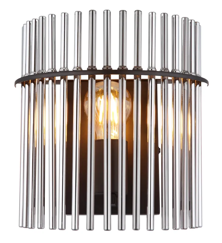 Gorley 26cm Røykfarget vegglampe Fra Globo Lighting - Gorley &auml;r en elegant och sofistikerad v&auml;gglampa med en imponerande arkitektonisk design.