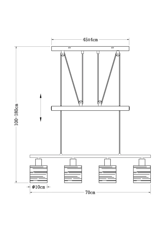 Tunno 70cm Svart Taklampe Fra Globo Lighting - Perfekt f&ouml;r k&ouml;k eller vardagsrum, d&auml;r dess dekorativa utsk&auml;rningar, form och guldf&auml;rgade insida skapar en varm och inbjudande atmosf&auml;r.