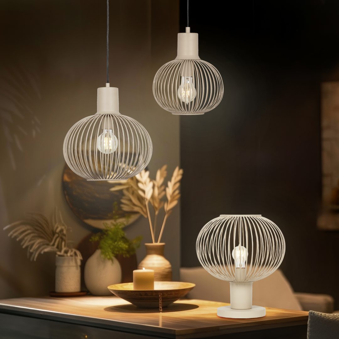 Gila 37cm Sand bordlampe Fra Trio Lighting - 