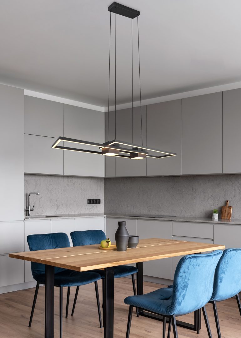 Albany 100cm Svart Taklampe Fra Trio Lighting - 