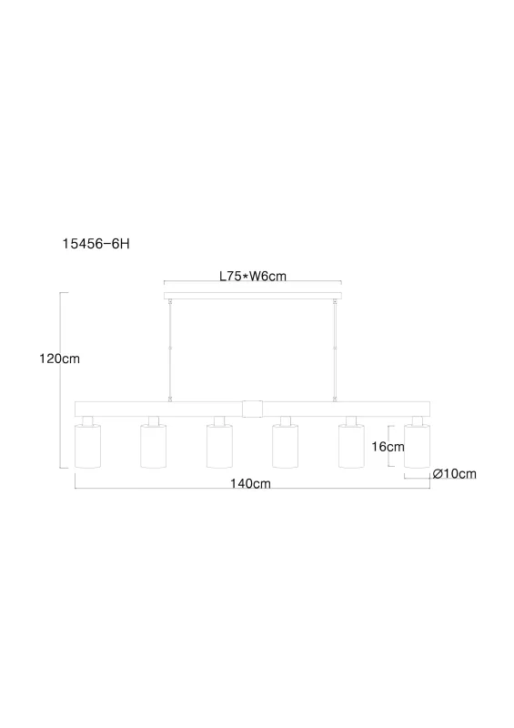 Hadera 140cm Natur Taklampe Fra Globo Lighting - Lampan kombinerar funktionalitet med estetik och passar perfekt &ouml;ver matbordet eller i vardagsrummet.