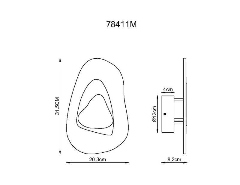 Dorsey 32cm Gull vegglampe Fra Globo Lighting - Dorsey v&auml;gglampa f&ouml;rtrollar med sin unika molnformade design och skapar en harmonisk atmosf&auml;r i varje rum.