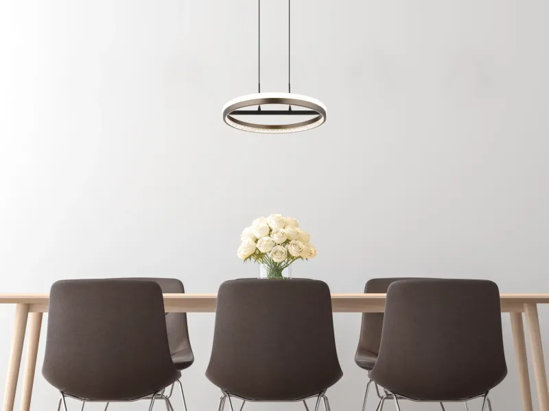 Della Ø40 Grå Taklampe Fra Globo Lighting - Perfekt f&ouml;r vardagsrum och matsalar, d&auml;r den skapar en inbjudande atmosf&auml;r och en modern touch.
