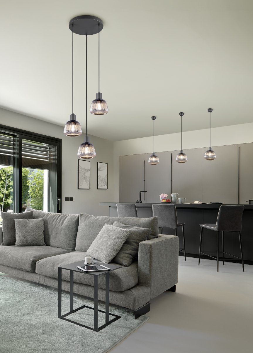 Tarifa Ø22 Røykgrå Taklampe Fra Trio Lighting - 