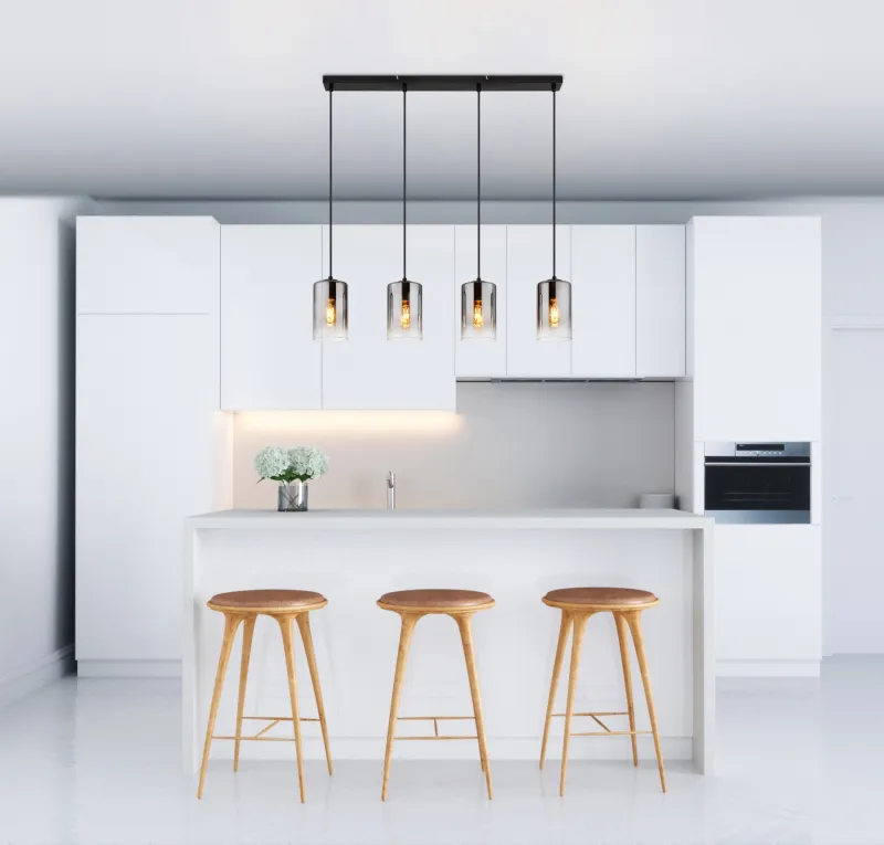 Roy 86cm Røykfarget Taklampe Fra Globo Lighting - Roy takpendel kombinerar modern design med funktionalitet och blir en elegant detalj i ditt hem.
