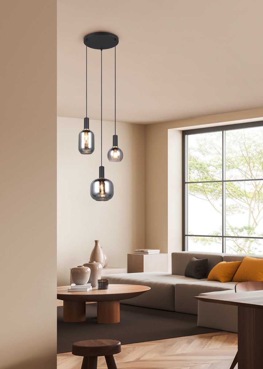 Diva Ø30 Røykgrå Taklampe Fra Trio Lighting - 