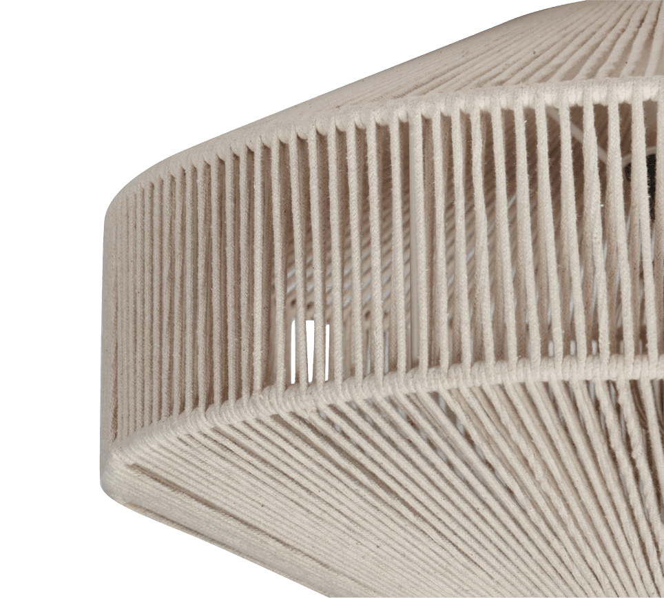 Svea Ø46 Beige plafond Fra Trio Lighting - Svea taklampe kombinerer bohemsk stil med naturlig eleganse og gir hjemmet ditt en myk og stilig f&oslash;lelse.