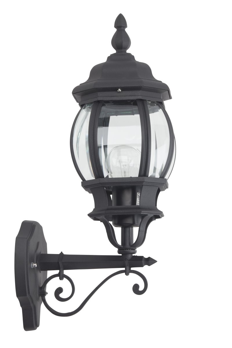 Istria Svart utendørslampe Fra Brilliant - Den klassiske utend&oslash;rs vegglampen Istria gir b&aring;de dekorativt lys og &oslash;kt sikkerhet ved inngangen eller langs fasaden.