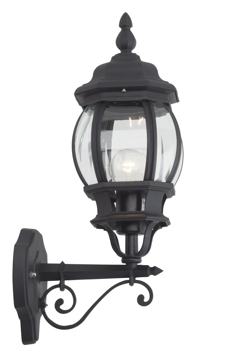 Istria Svart utendørslampe Fra Brilliant - Den klassiske utend&oslash;rs vegglampen Istria gir b&aring;de dekorativt lys og &oslash;kt sikkerhet ved inngangen eller langs fasaden.