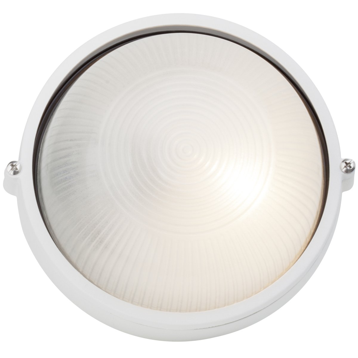Silvester Hvit utendørslampe Fra Brilliant - Lampen har sprayvannbeskyttelse med IP44-klassifisering, noe som gj&oslash;r den perfekt for utend&oslash;rs bruk, ogs&aring; der v&aelig;rbeskyttelsen ikke er optimal.