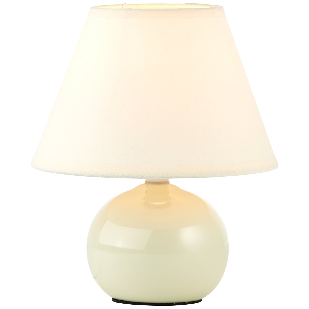 Primo 23cm Beige bordlampe Fra Brilliant - Lampen har en praktisk str&oslash;mbryter p&aring; ledningen.