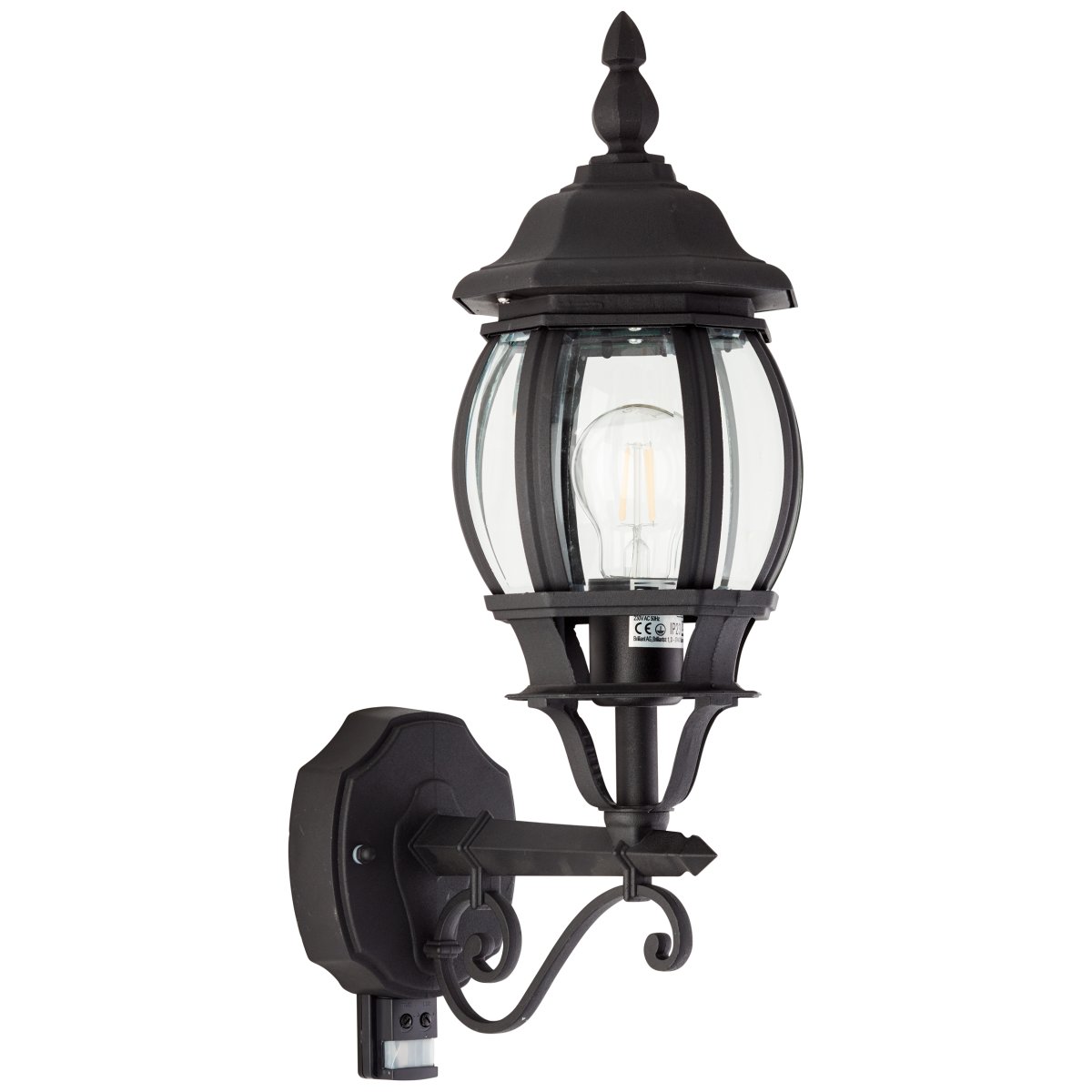 Istria Svart utendørslampe Fra Brilliant - Istria utend&oslash;rs vegglampe i klassisk design, laget av aluminium og beskyttet mot rust og regn (IP23).