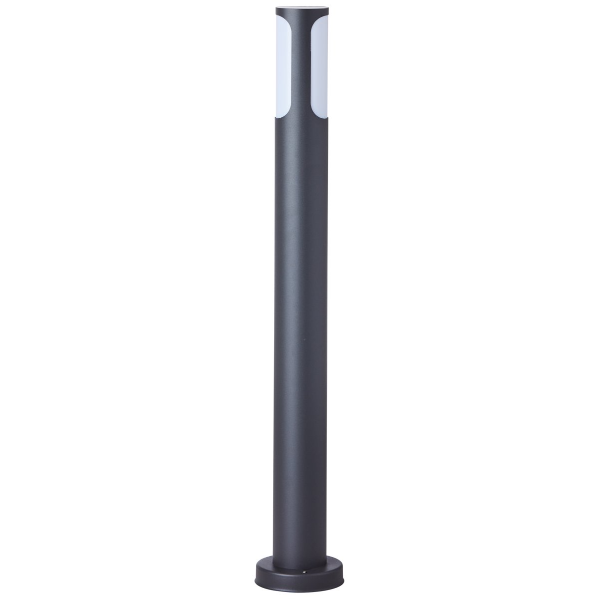 Gap 80cm antrasitt pullerter Fra Brilliant - Lampen har en IP44-klassifisering for beskyttelse mot sprutvann, noe som gj&oslash;r den egnet for utend&oslash;rs bruk selv der v&aelig;rbeskyttelsen er begrenset.