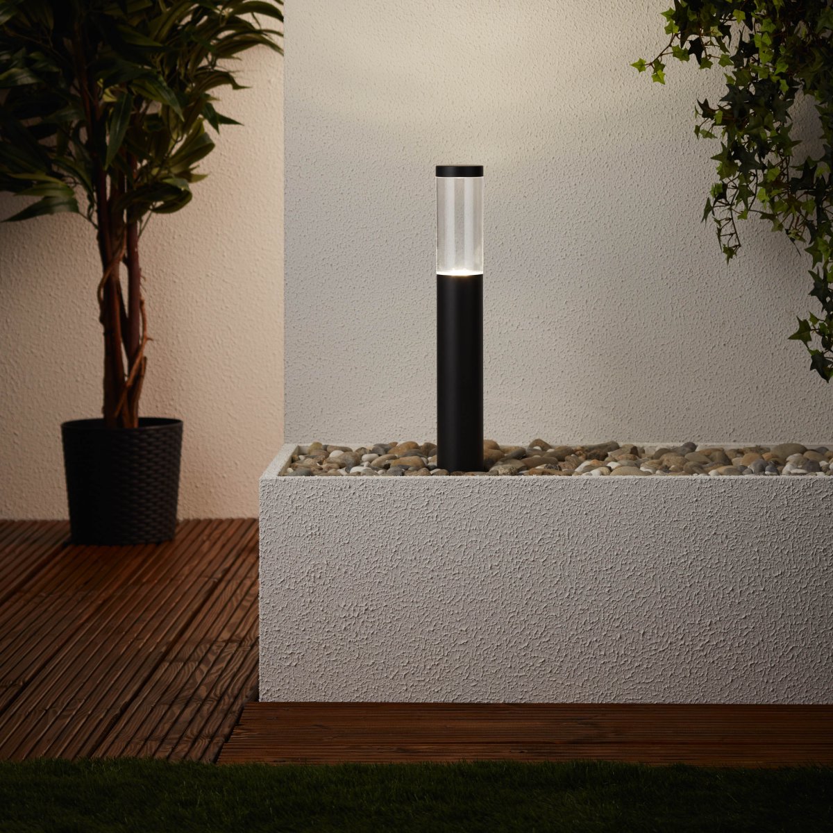 Bergen 40cm antrasitt pullerter Fra Brilliant - Den moderne LED-teknologien gir energisparende belysning med h&oslash;y lysstyrke og lavt energiforbruk.