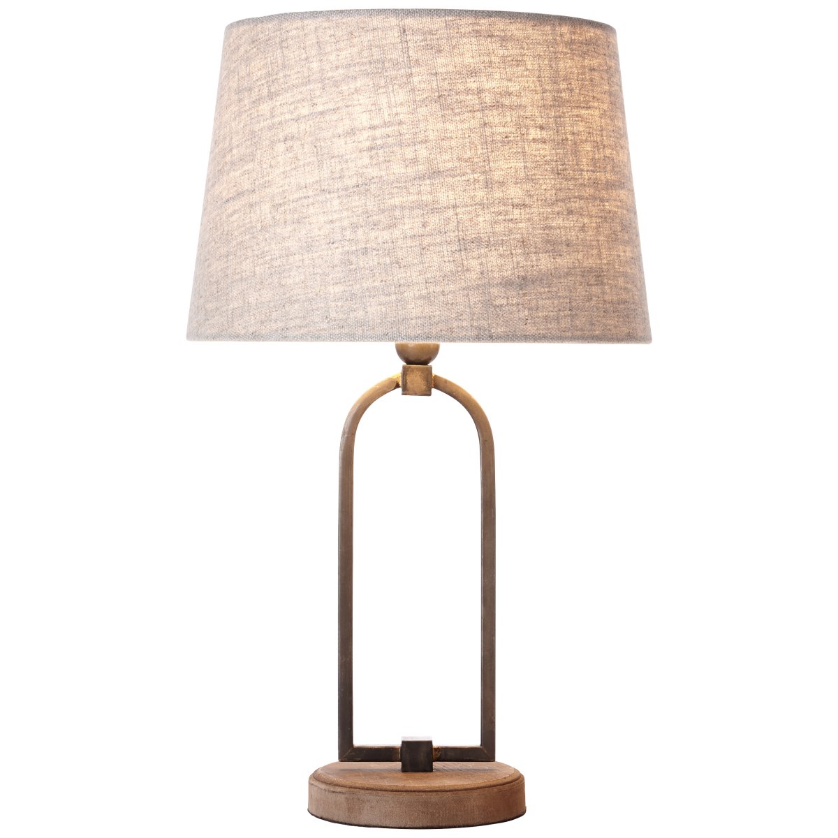Sora 50cm Beige bordlampe Fra Brilliant - Lampen er utstyrt med ledningsbryter for enkel håndtering, og tilkoblingskabelen er ca.