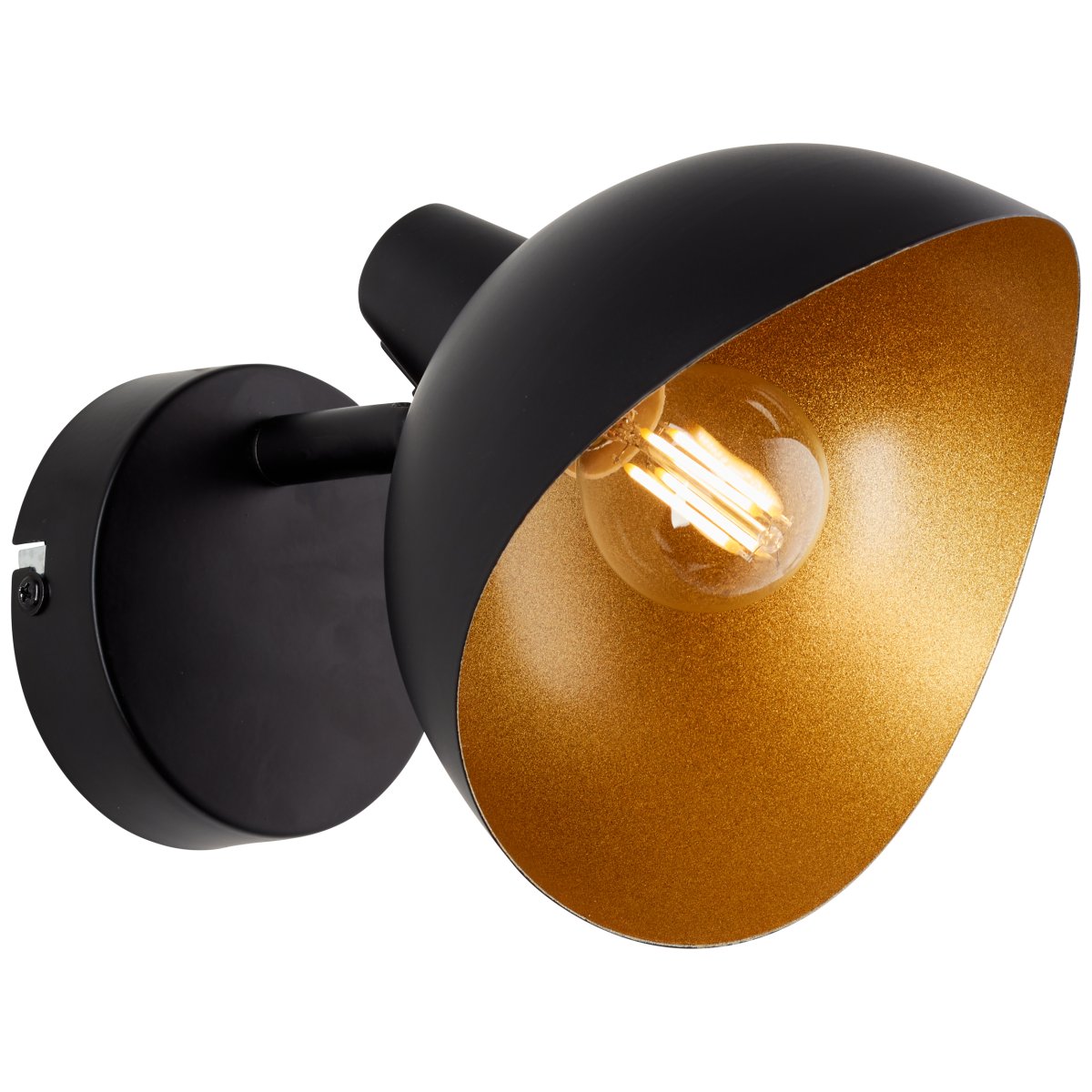 Layton Ø15 Matt svart vegglampe Fra Brilliant - Denne spotlighten er perfekt for fleksible lysløsninger hvor lysretningen enkelt kan justeres med det roterbare hodet.