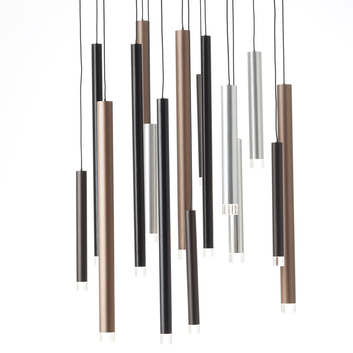 Cembalo Ø55 Aluminium Taklampe Fra Brilliant - Pendellampen kan dimmes i tre trinn med en standard veggbryter, og kabelen kan justeres i lengden for å passe perfekt over spisebord eller i passasjer.
