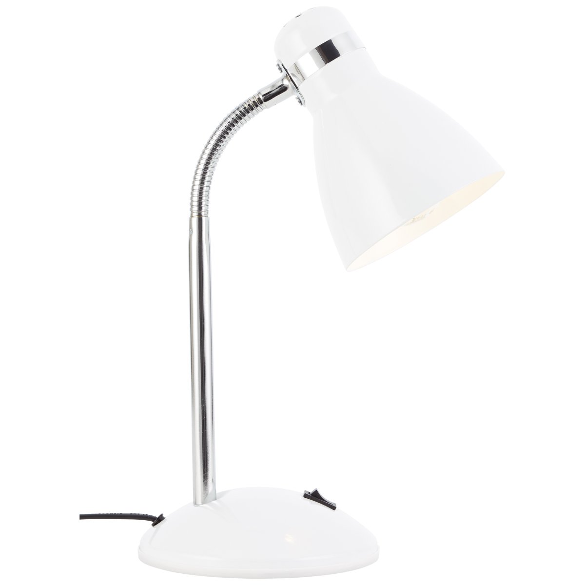 Allison 34cm Hvit skrivebordslampe Fra Brilliant - Allison bordlampe er et elegant og praktisk tillegg til b&aring;de arbeids- og oppholdsrom, perfekt for lesing, skriving eller dekorativ belysning.