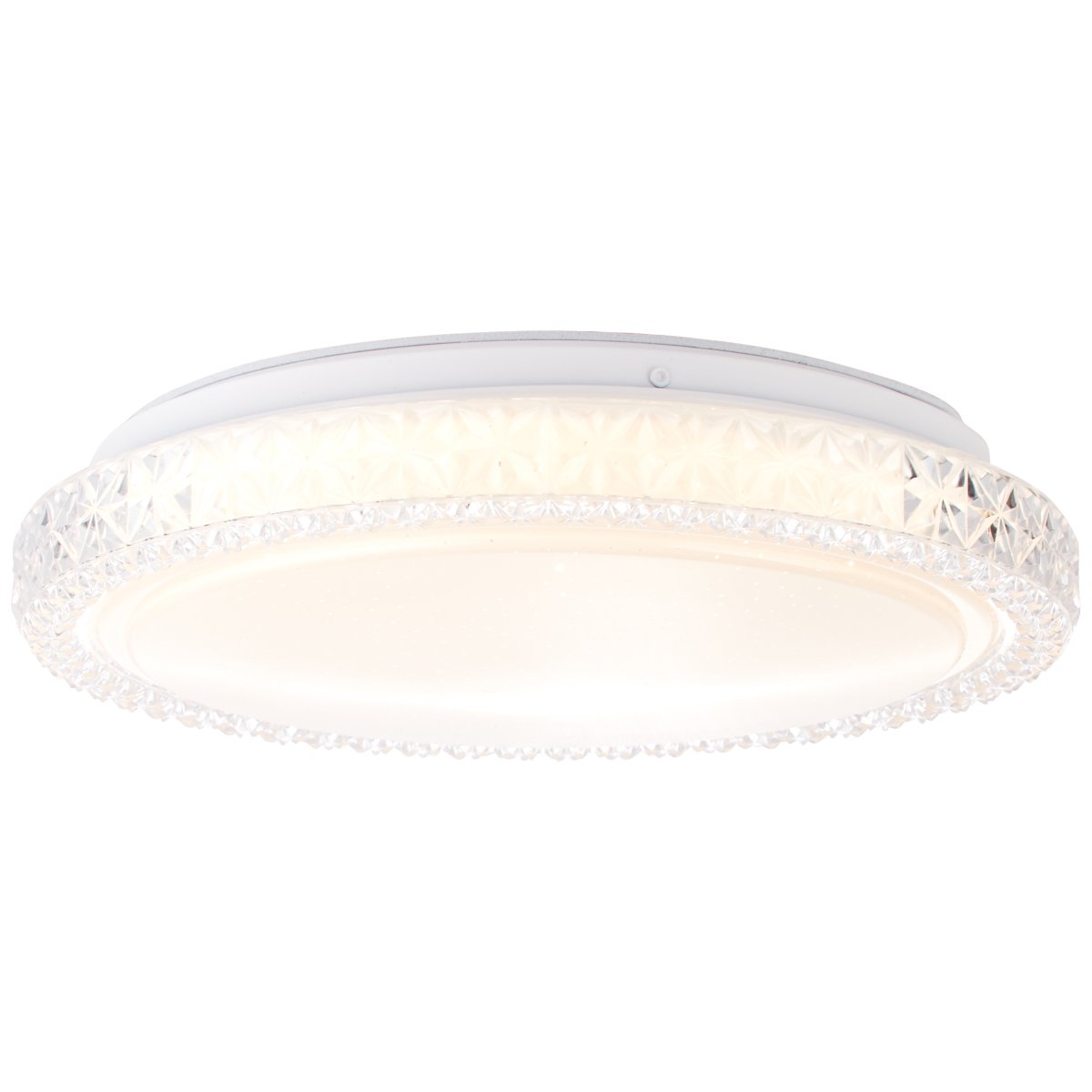 Badria Ø30 Hvit plafond Fra Brilliant - Den kan monteres både som vegg- og taklampe og passer perfekt som hovedbelysning.