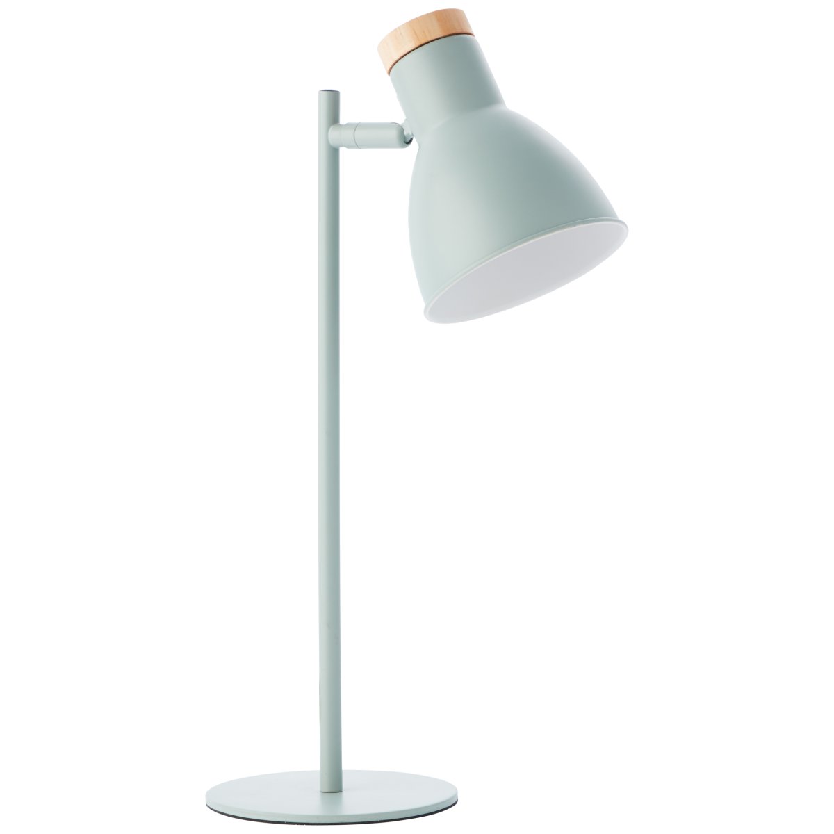 Venea 44cm Matt grønn skrivebordslampe Fra Brilliant - Lampens matte grønne farge og innslag av tre; gir en naturlig og lett følelse.