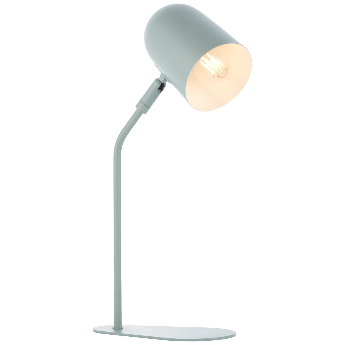 Tong 38cm Matt grønn skrivebordslampe Fra Brilliant - Tong bordlampe gir et behagelig lys for arbeid, lesing eller som dekorativ belysning i ethvert rom.