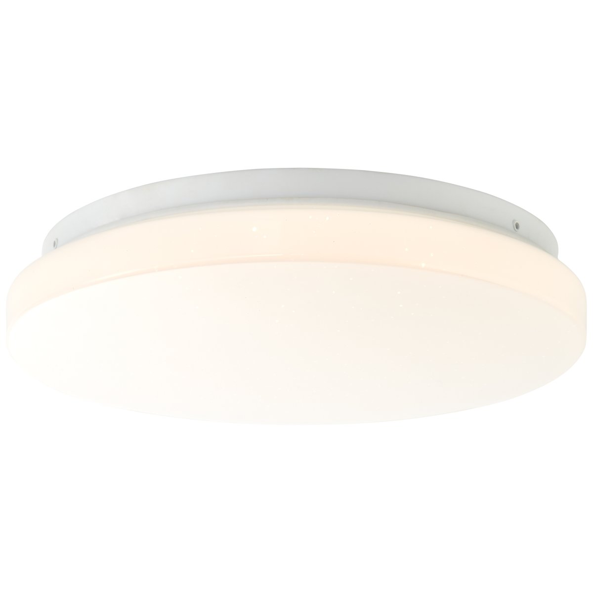 Farica Starry Ø26 Varm hvit plafond Fra Brilliant - Lampen har en stjernehimmeleffekt der flekker; Gjennomsiktige prikker p&aring; skjermen ligner skinnende stjerner, noe som gj&oslash;r den ideell for soverom og barnerom.