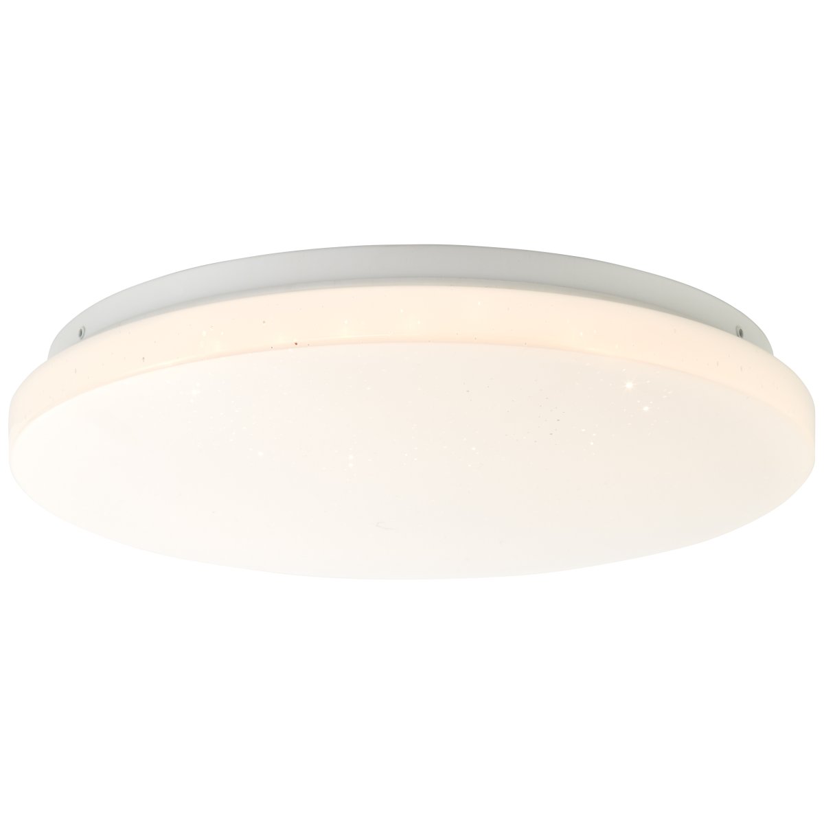 Farica Starry Ø30 Varm hvit plafond Fra Brilliant - Lampen har en stjernehimmeleffekt der flekker; Gjennomsiktige prikker p&aring; skjermen ligner skinnende stjerner, noe som gj&oslash;r den ideell for soverom og barnerom.