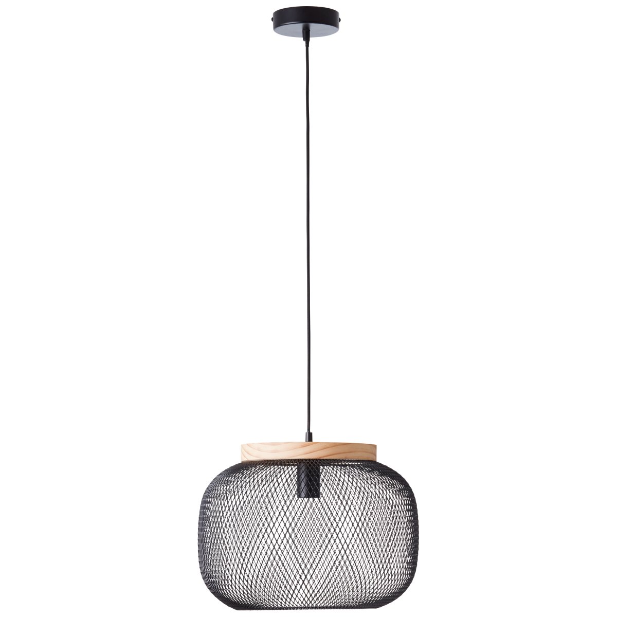 Giada Ø40 Svart Taklampe Fra Brilliant - Den lyse fargeskalaen og det naturlige innslaget av tre; gir en f&oslash;lelse av letthet og harmoni.
