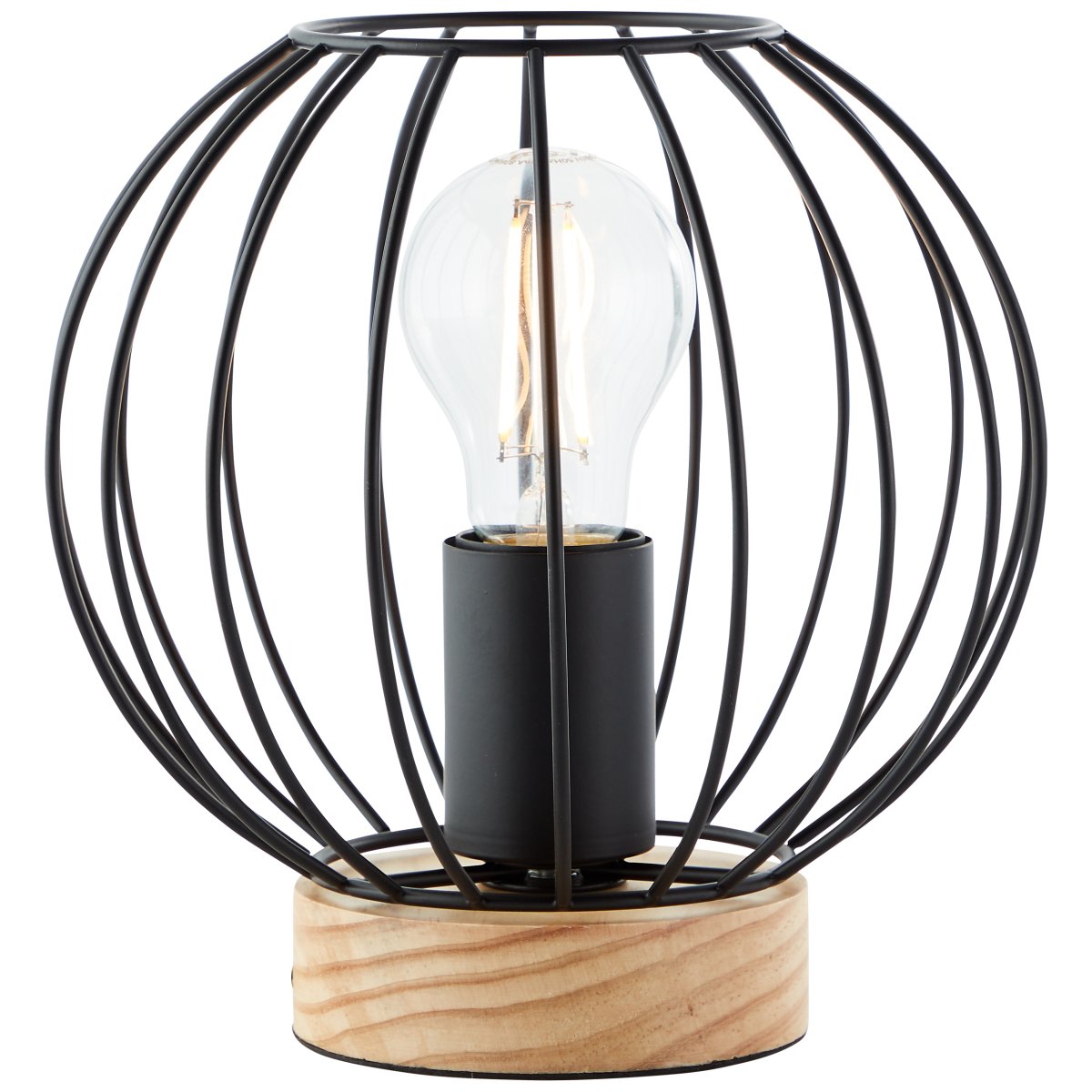 Sorana 20cm Svart bordlampe Fra Brilliant - Denne lampen kombinerer nostalgiske og moderne elementer for &aring; skape en moderne interi&oslash;rstil kalt "Neo Retro", en trend som kombinerer retro og moderne designelementer.