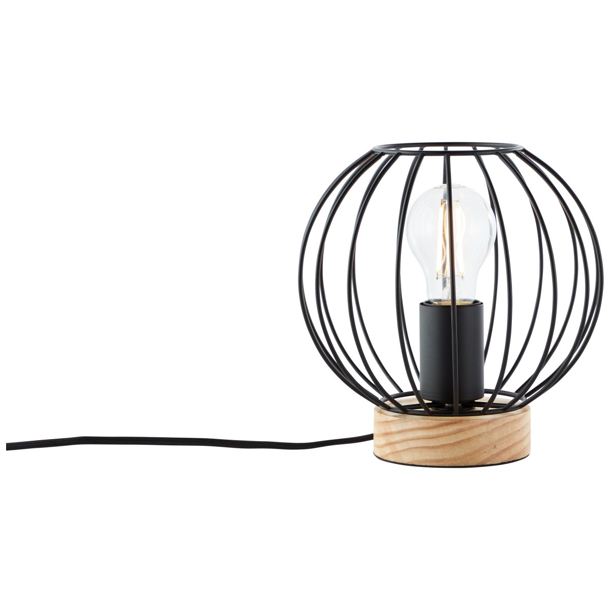 Sorana 20cm Svart bordlampe Fra Brilliant - Denne lampen kombinerer nostalgiske og moderne elementer for &aring; skape en moderne interi&oslash;rstil kalt "Neo Retro", en trend som kombinerer retro og moderne designelementer.