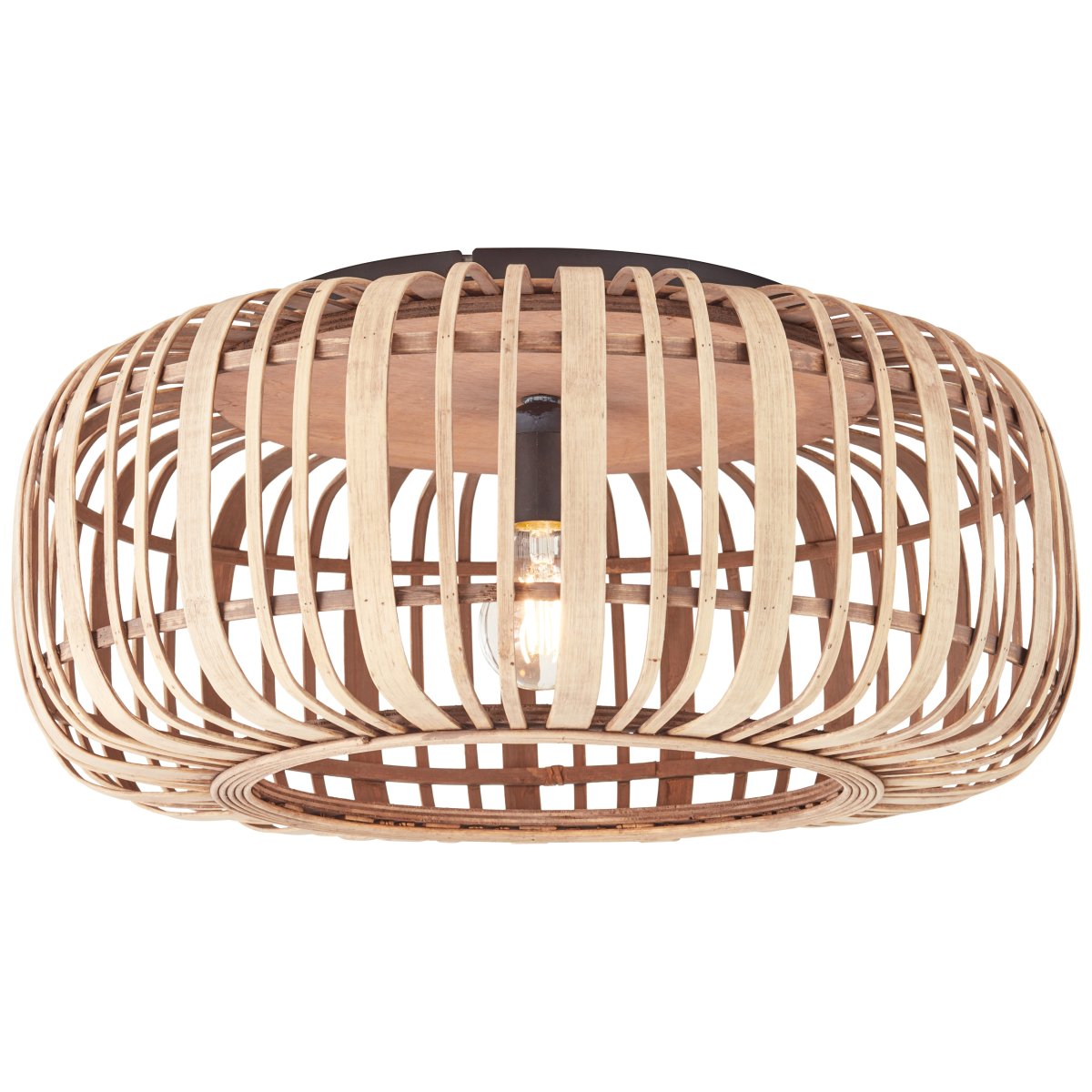 Woodrow Ø50 Natur plafond Fra Brilliant - Lampen gir et varmt og behagelig lys og skaper en behagelig f&oslash;lelse i rommet.