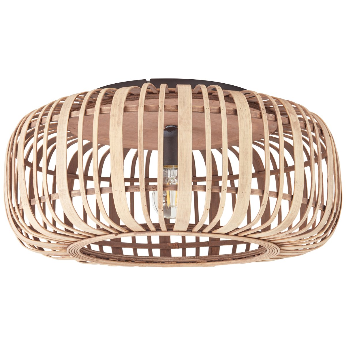 Woodrow Ø50 Natur plafond Fra Brilliant - Lampen gir et varmt og behagelig lys og skaper en behagelig f&oslash;lelse i rommet.